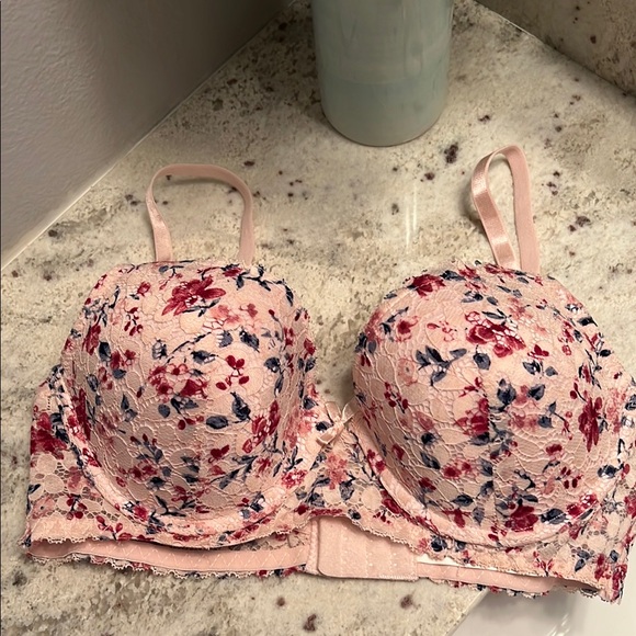 Laura Ashley Floral Lace Bra in Pink by [Brand] - Picture 1 of 3